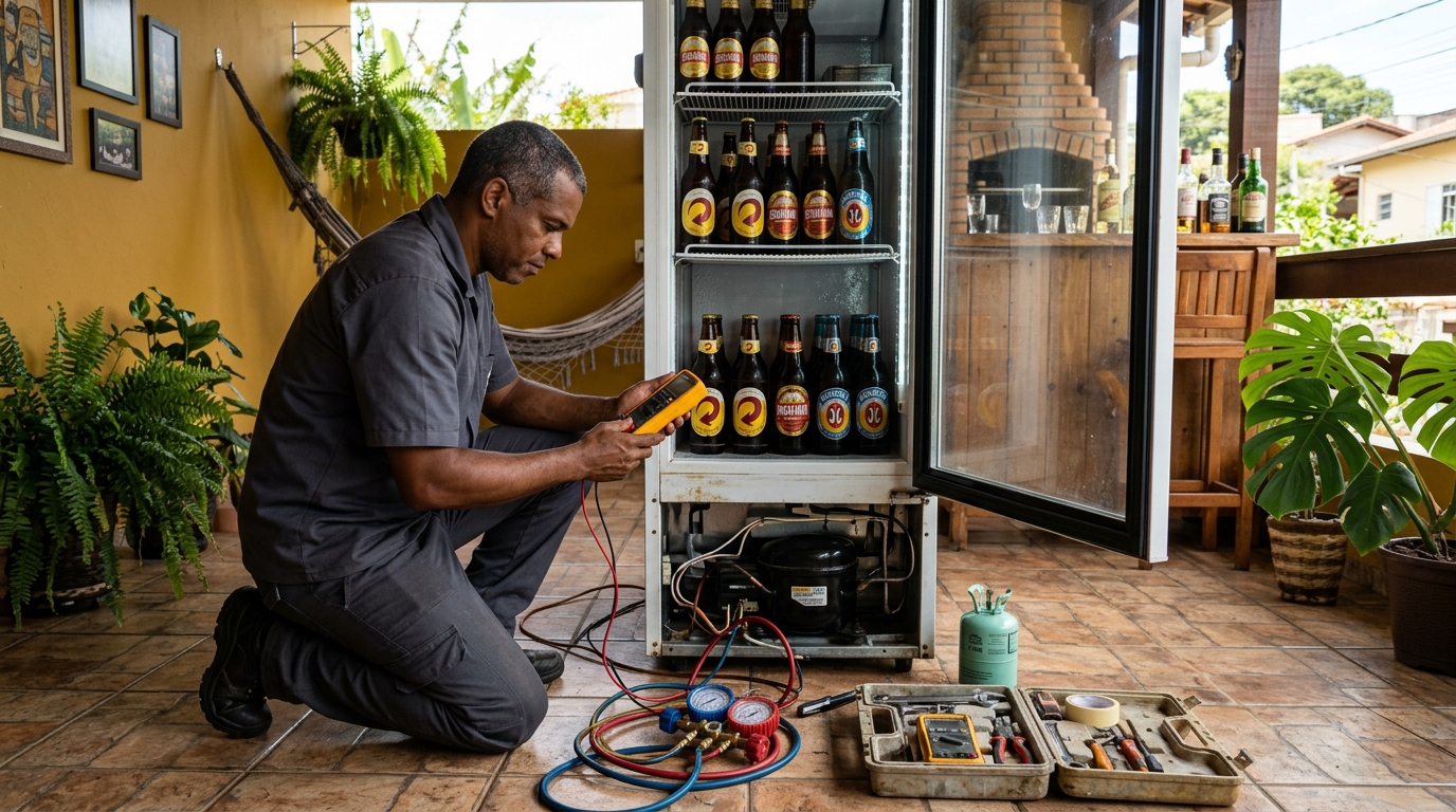 Conserto de placa eletrônica de cervejeira no Oitizeiro, João Pessoa‑PB